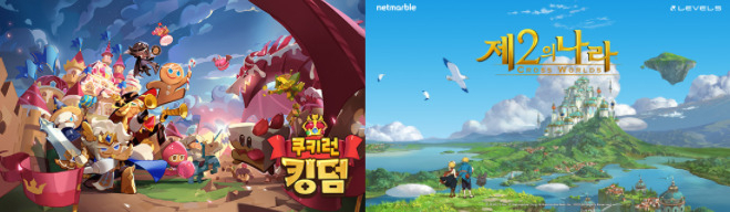 여성 유저 비중이 높은 게임. ‘쿠키런 킹덤’(왼쪽)은 지난달 월간활성이용자 중 약 60%, ‘제2의나라’(오른쪽)는 약 50%가 여성이었다.(모바일인덱스 기준)[데브시스터즈, 넷마블 제공]