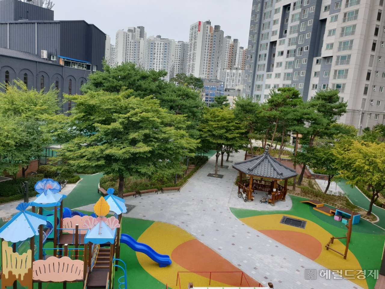 장위3동 마을마당 정비 완료 뒤. [성북구 제공]