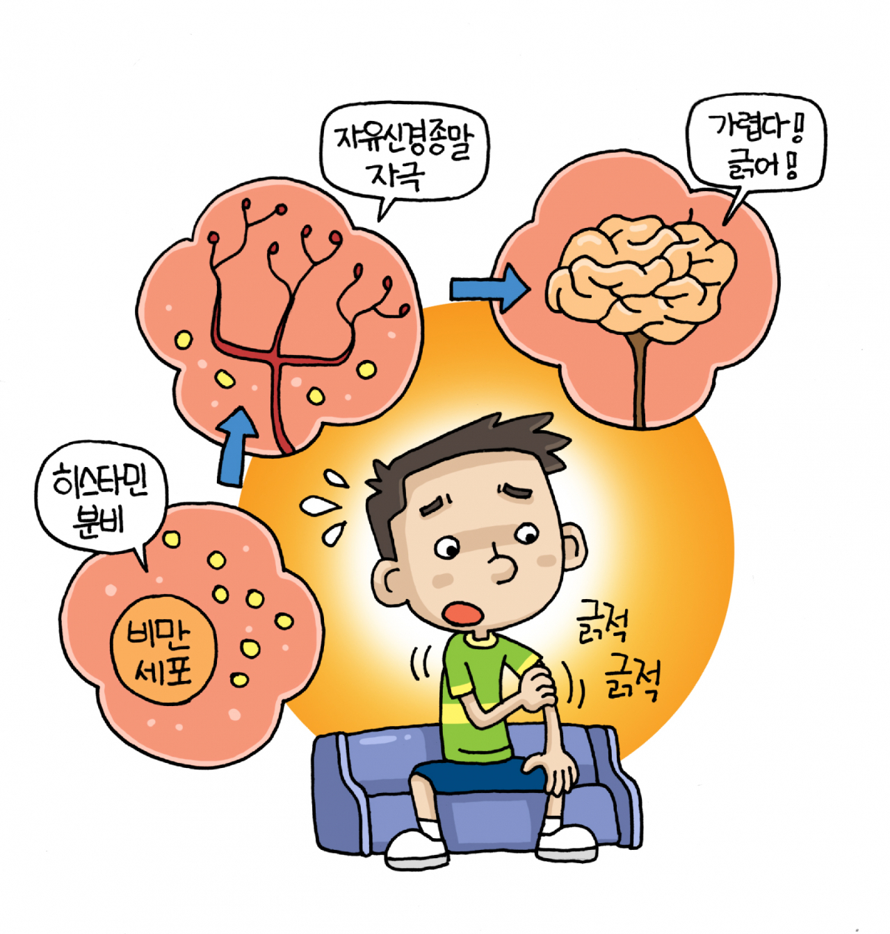 환절기가 되면 몸이 가렵고 두드러기나 나는 것은 피부 장벽이 약해지가 때문이다.[KISTI 제공]