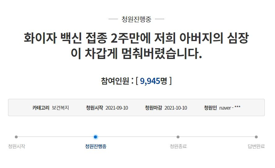 청와대 국민청원 인터넷 게시판 갈무리