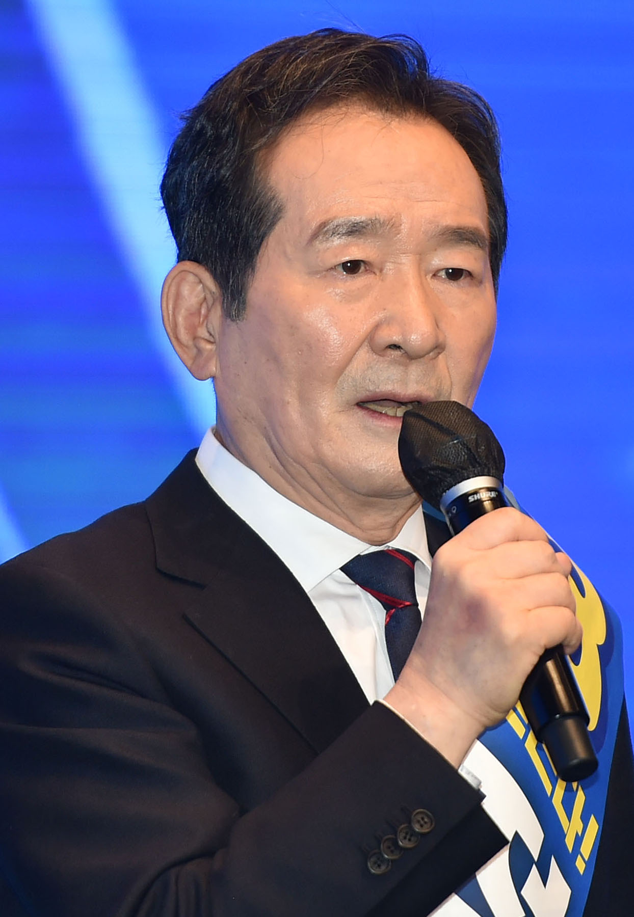 더불어민주당 대선 경선 후보인 정세균 전 총리가 지난 11일 오후 대구 수성구 호텔인터불고 컨벤션홀에서 열린 대선 후보자 선출을 위한 대구·경북 합동 연설에서 정견을 밝히고 있다. [연합]