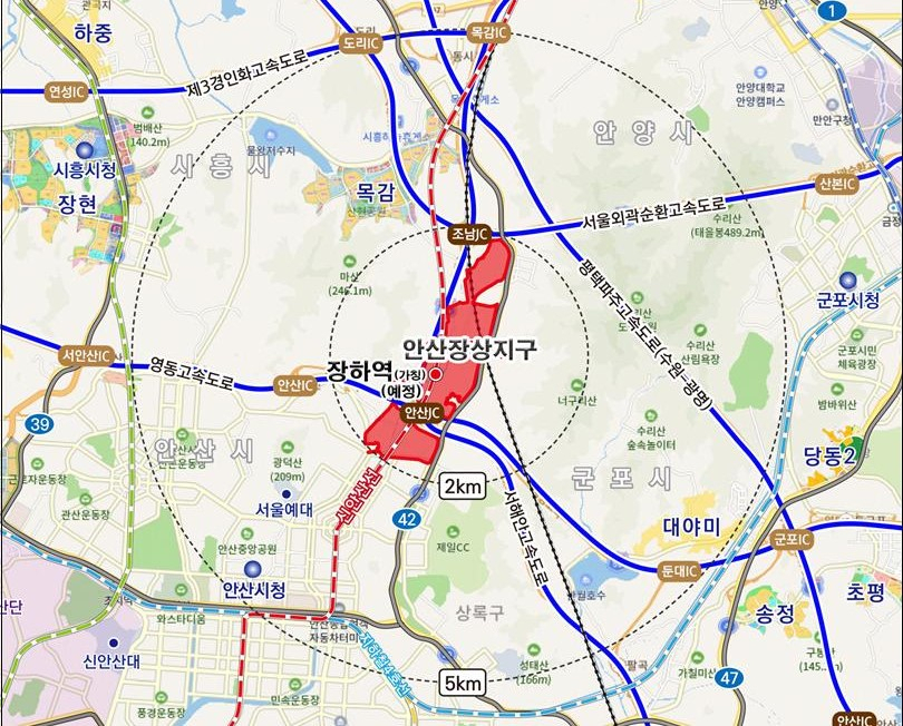 안산장상 공공주택지구 위치도 [한국토지주택공사(LH) 제공]