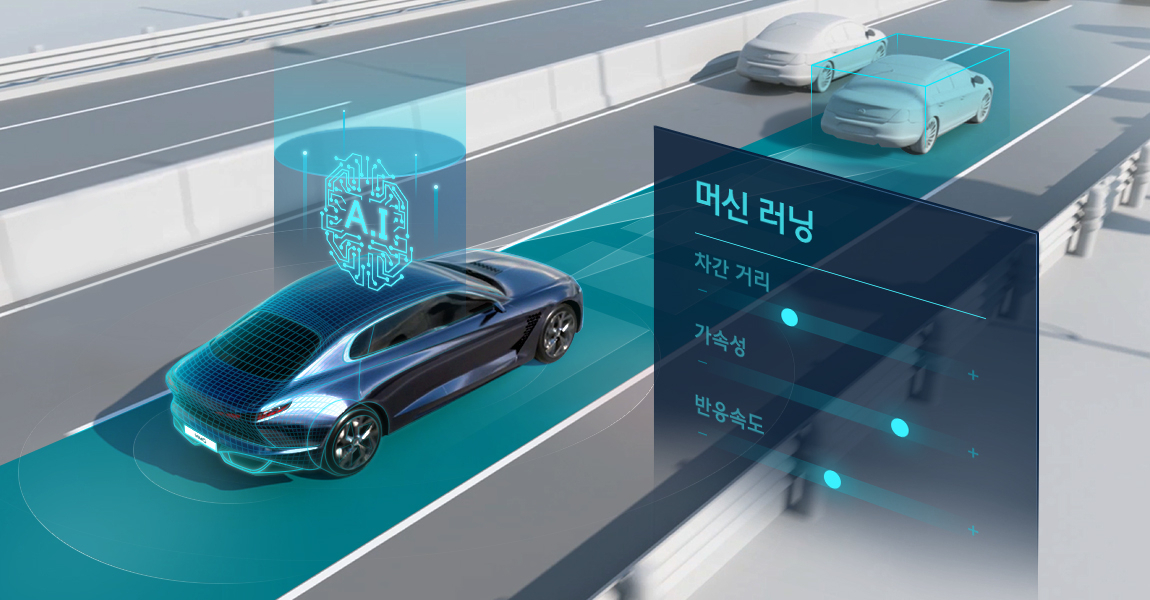 현대차그룹의 인공지능 기반의 부분 자율주행 기술 이미지. [현대차 제공]
