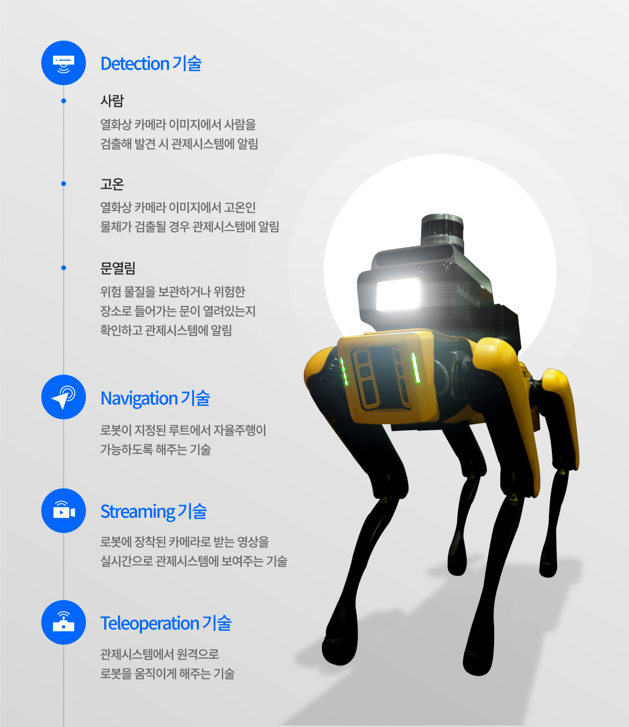 '공장 안전서비스 로봇' 주요 기능. [현대차그룹 제공]
