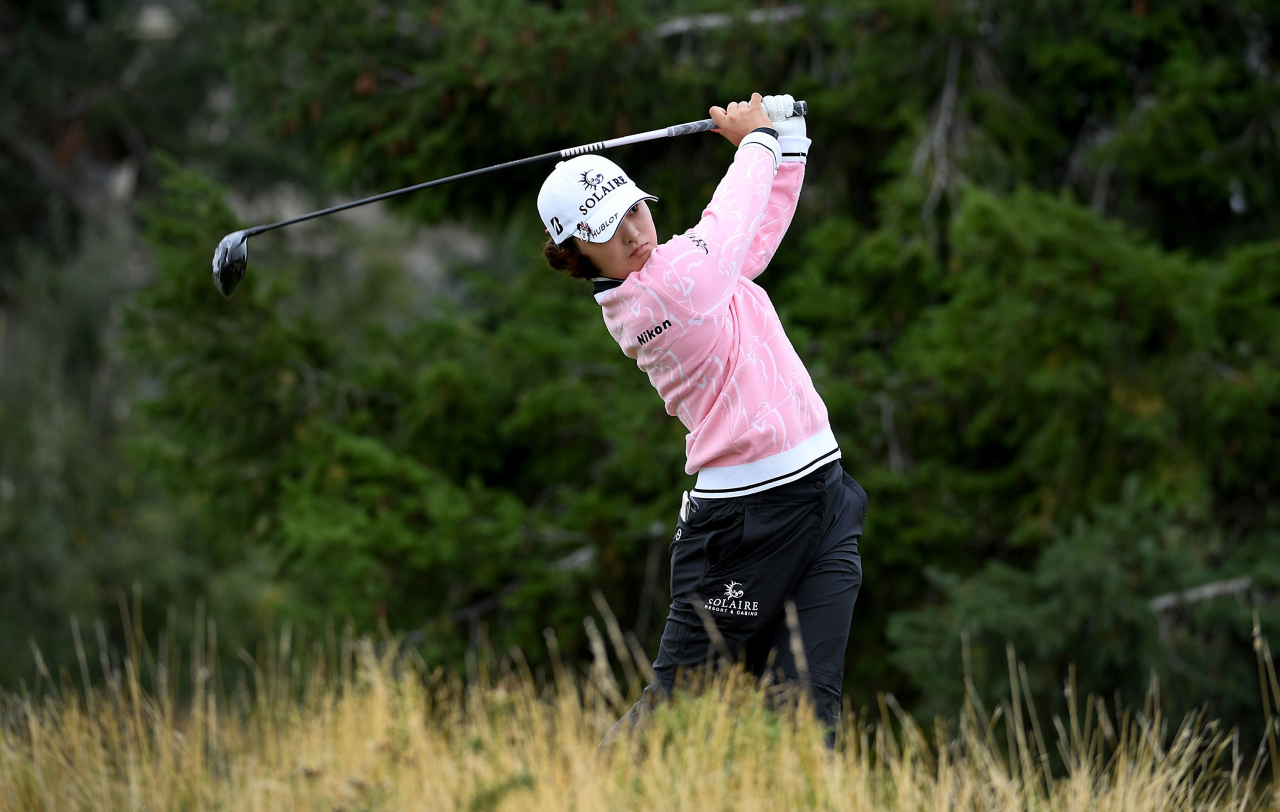 고진영이 올시즌 두번째 우승을 차지하며 LPGA투어 통산 9승째를 기록했다. 최종라운드 2번홀에서 티샷을 하는 고진영.[AFP]