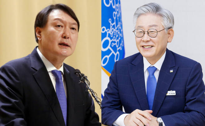 여야 유력 대권 후보인 윤석열 전 검찰총장과 이재명 경기도지사. [헤럴드경제 DB]