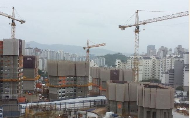 서울 강북지역 아파트 건설현장. [헤럴드DB]