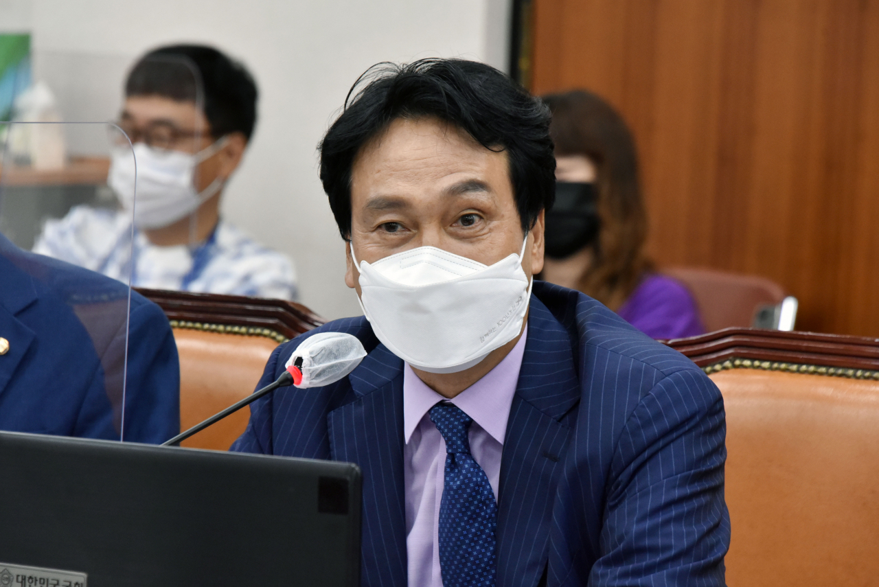 더불어민주당 안민석 국회의원. 안 의원은 이재명 캠프에서 총괄특보단장을 맡고 있다. [연합]