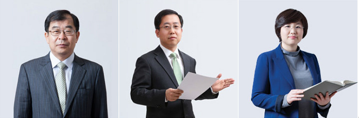 법무법인 바른 차기 총괄 대표 박재필 변호사, 경영담당 대표 이동훈·이영희 변호사(왼쪽부터). [바른 제공]
