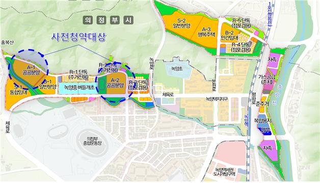 의정부 우정 지구 토지이용계획 및 위치도 [국토교통부 제공]