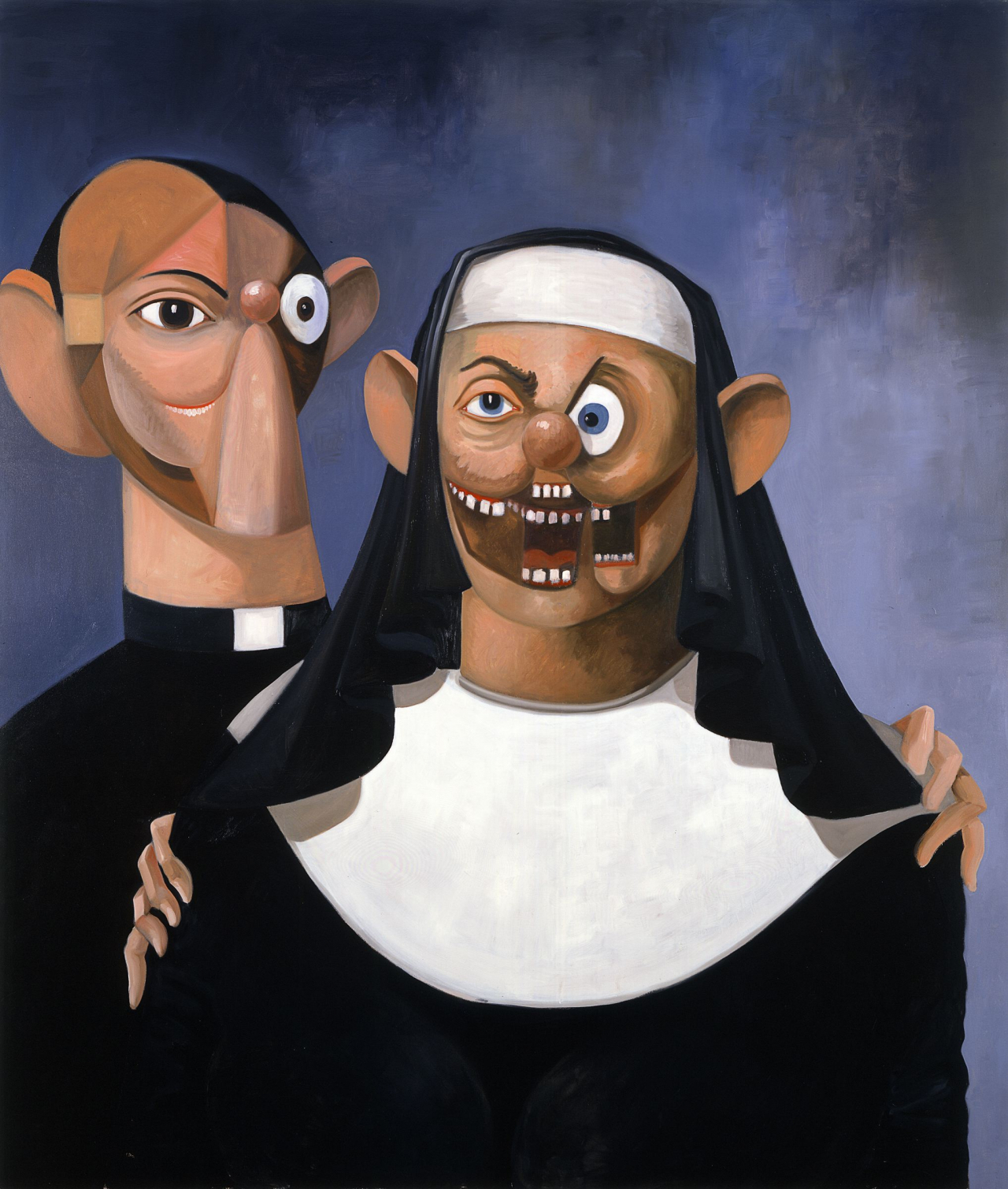 조지 콘도 ‘수녀와 신부’ Oil on canvas, 233 x 198 cm, 2007. 낙찰가 31억4000만원