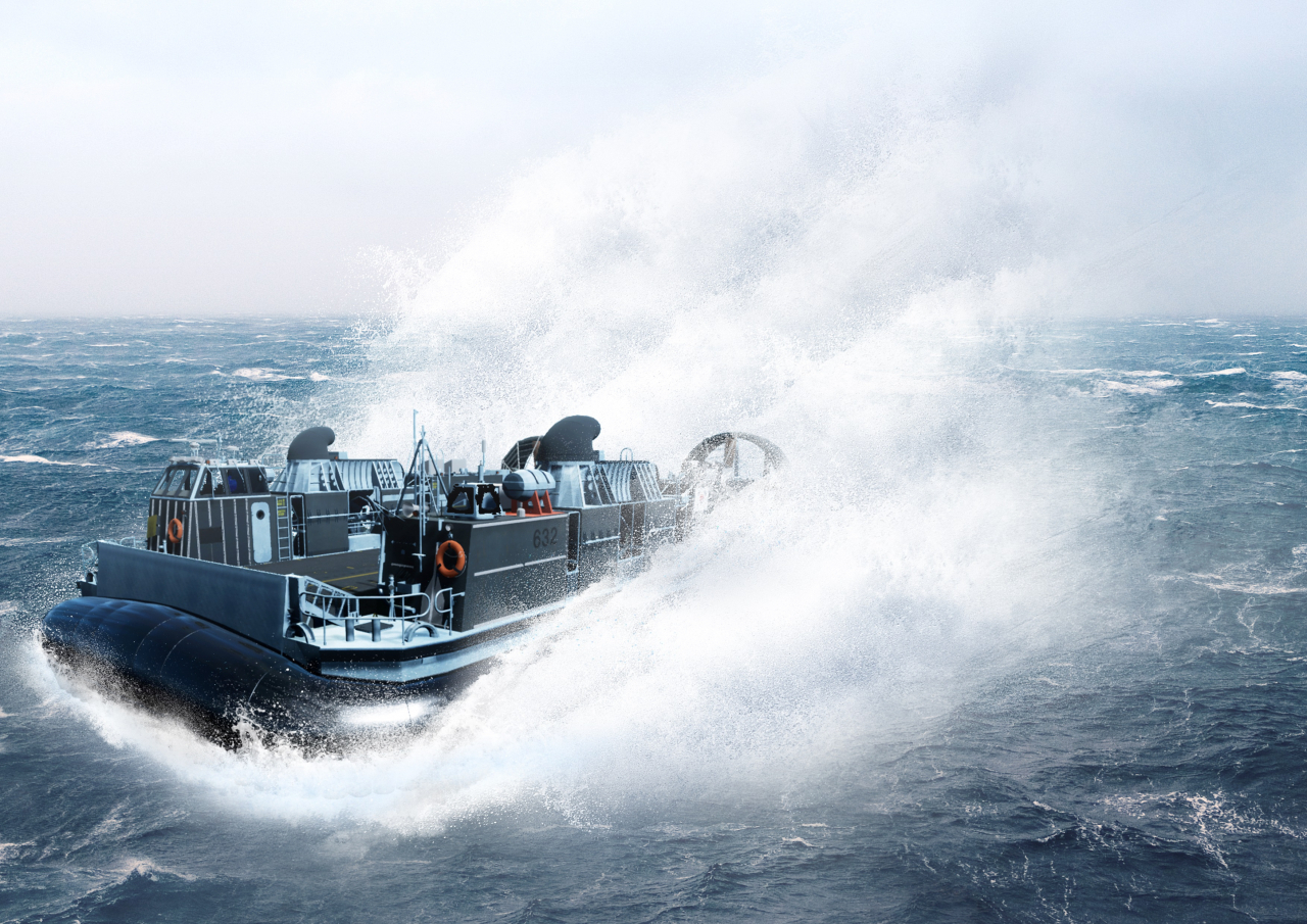 한국항공우주산업(KAI)은 방위사업청과 ‘고속상륙정(LSF-II, Landing Ship FastI) 시뮬레이터 체계개발 사업’ 계약을 체결했다. 사진은 고속상륙정 가상 임무상황. [KAI 제공]