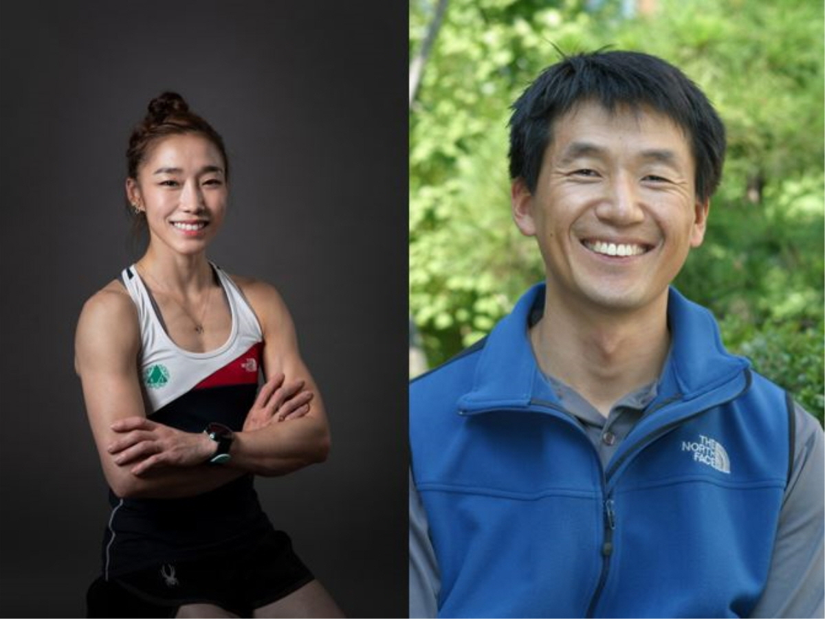 김자인(왼쪽)과 고 이현조.[대한산악연맹 제공]