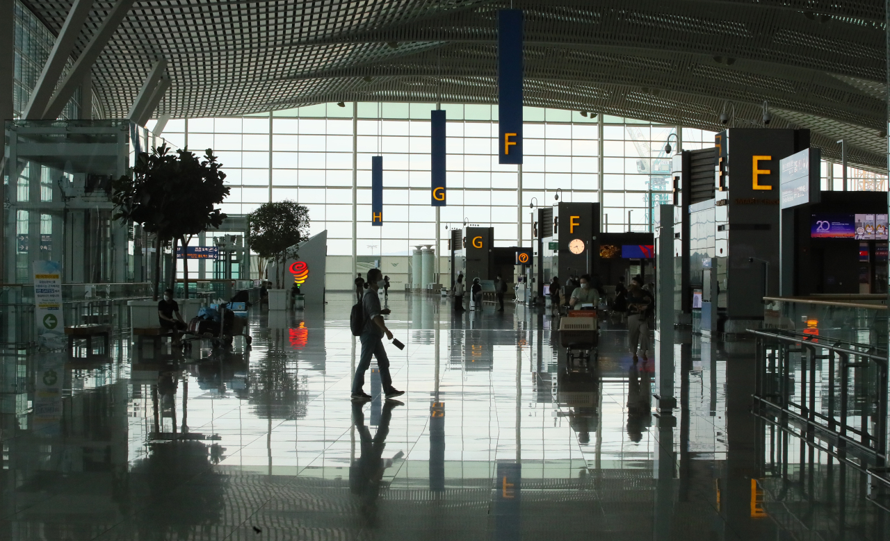 The photo, taken on Sept. 19, 2021, shows Incheon International Airport, west of Seoul. (Yonhap)