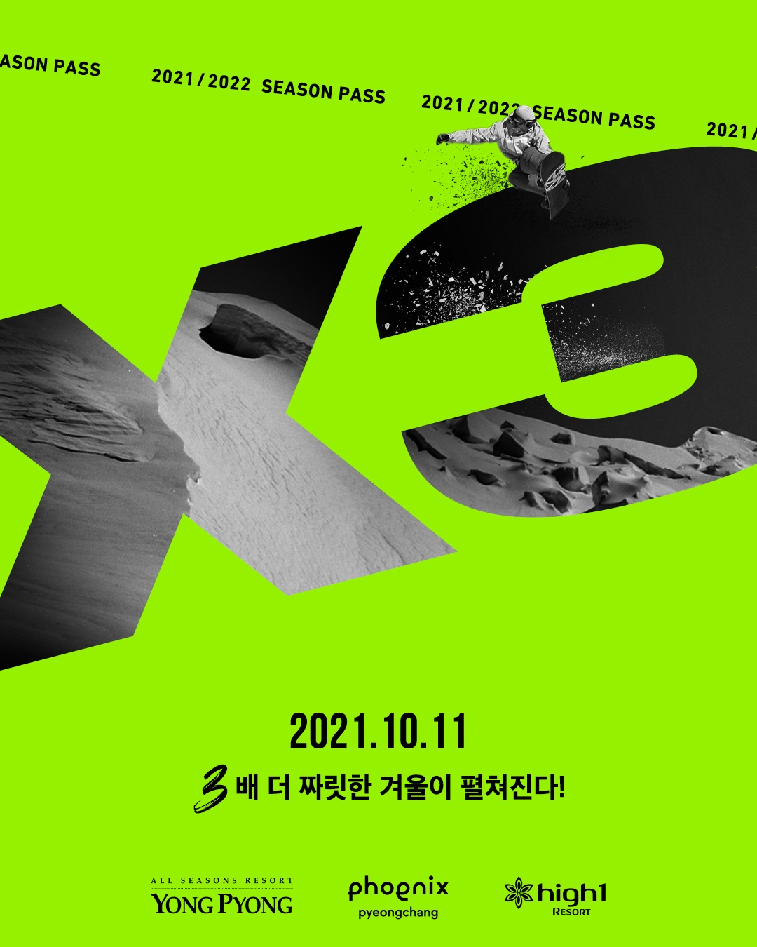 용평, 하이원, 휘닉스 통합 스키-보드 시즌권