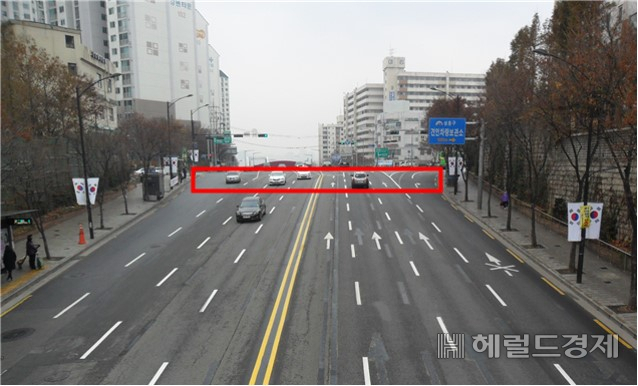 응봉사거리 횡단보도 설치 지점. [성동구 제공]