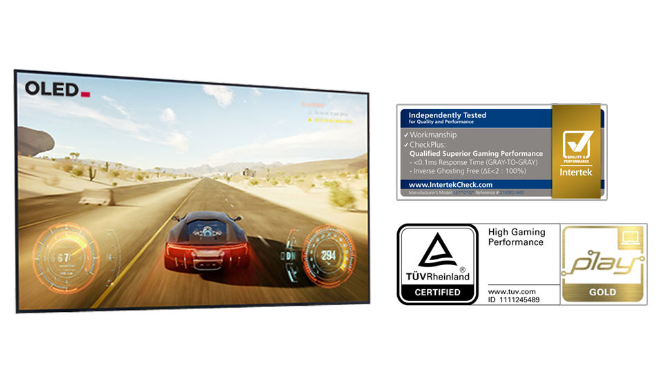 OLED TV 패널 게이밍 성능 인증 로고 이미지 [LG디스플레이 제공]