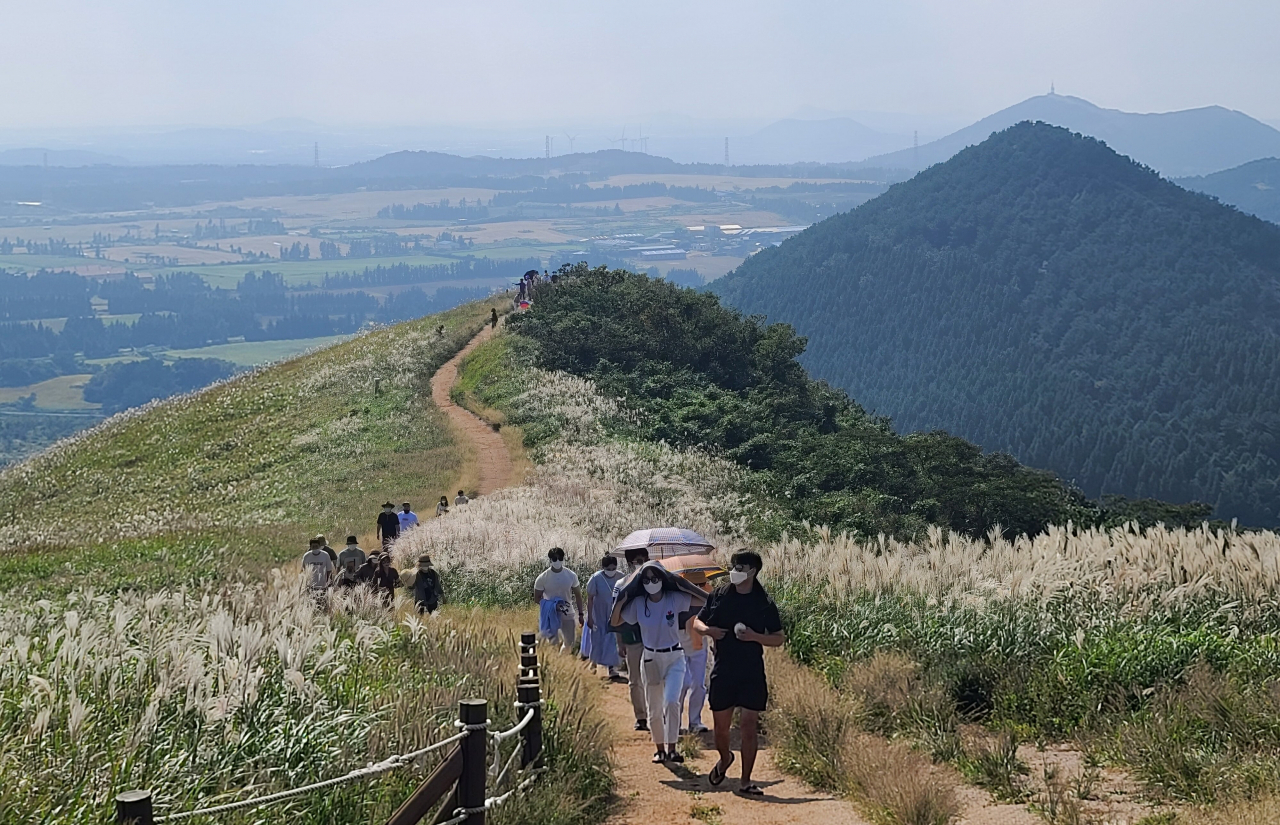 새별오름 정상부 능선