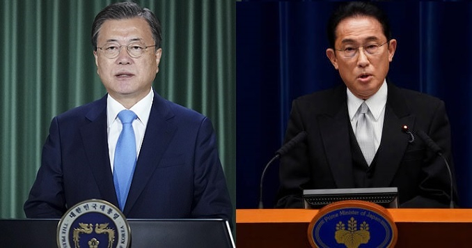 문재인 대통령(좌)[연합], 기시다 후미오 신임 총리[로이터]