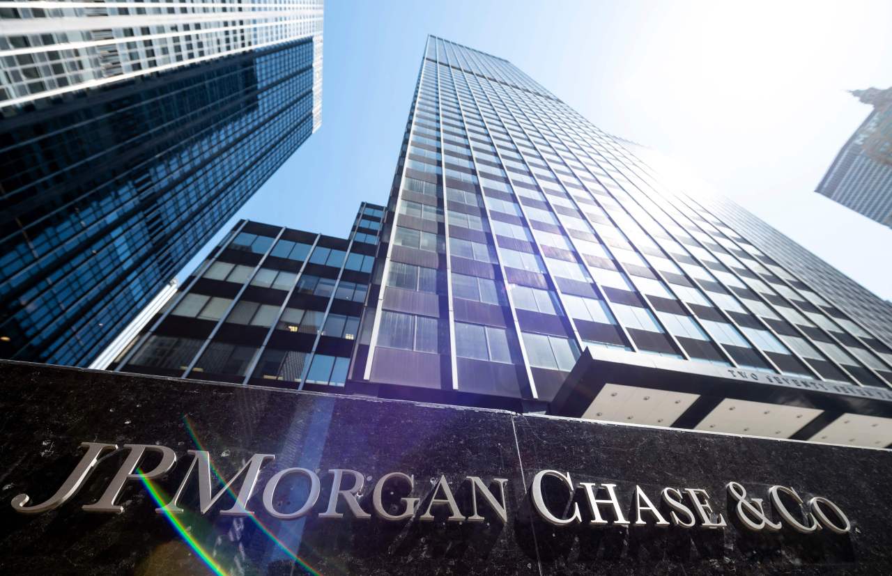 In this file photo taken on April 17, 2019 The JPMorgan Chase & Co. World headquarters are pictured on April 17, 2019 in New York City. (Reuters)