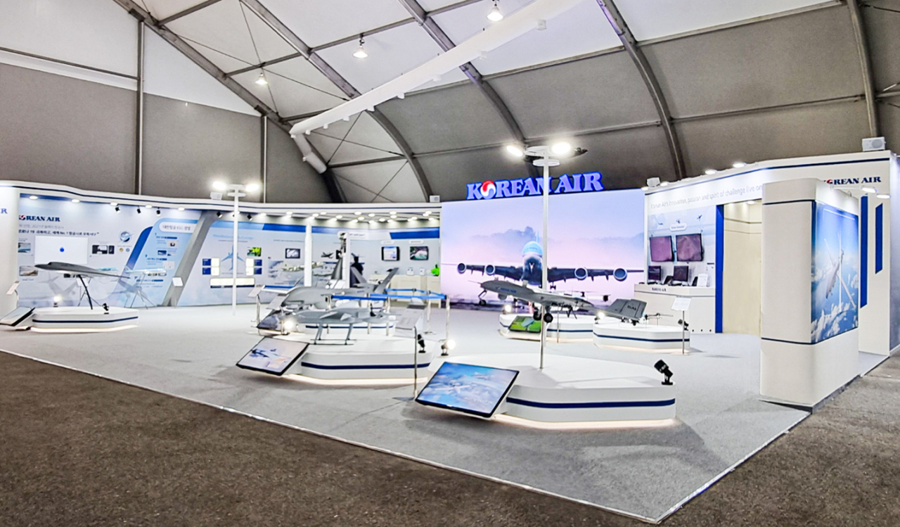 서울 ADEX 2021에 참가한 대한항공 전시관 전경. [대한항공 제공]