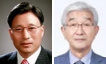 금탑산업훈장을 받은 효동기계공업 김동섭 대표(왼쪽)와 은탑산업훈장의 덕지산업 김종수 대표.