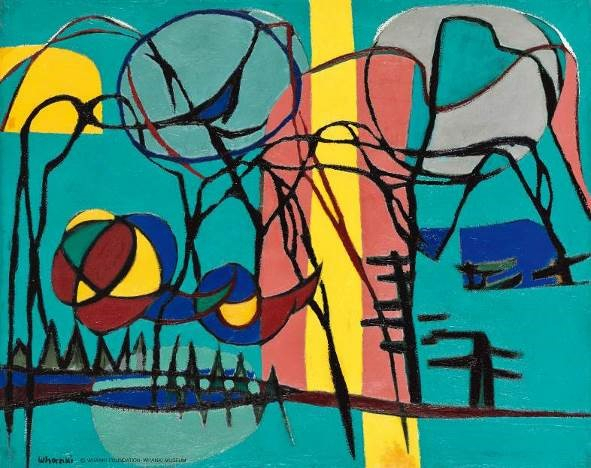 김환기, 산, oil on canvas, 80.5&times;100.4cm(40), 31.7&times;39.5in, 1955-1956