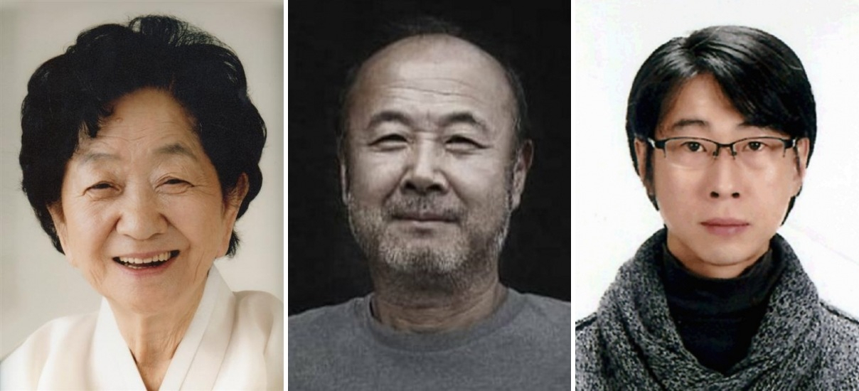 고 유희경 선생, 권대섭 작가, 김동현 작가(이상 왼쪽부터) [공진원 제공]