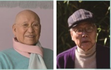 금관 문화훈장을 수훈한 박서보 화백, 이어령 교수(이상 왼쪽부터)