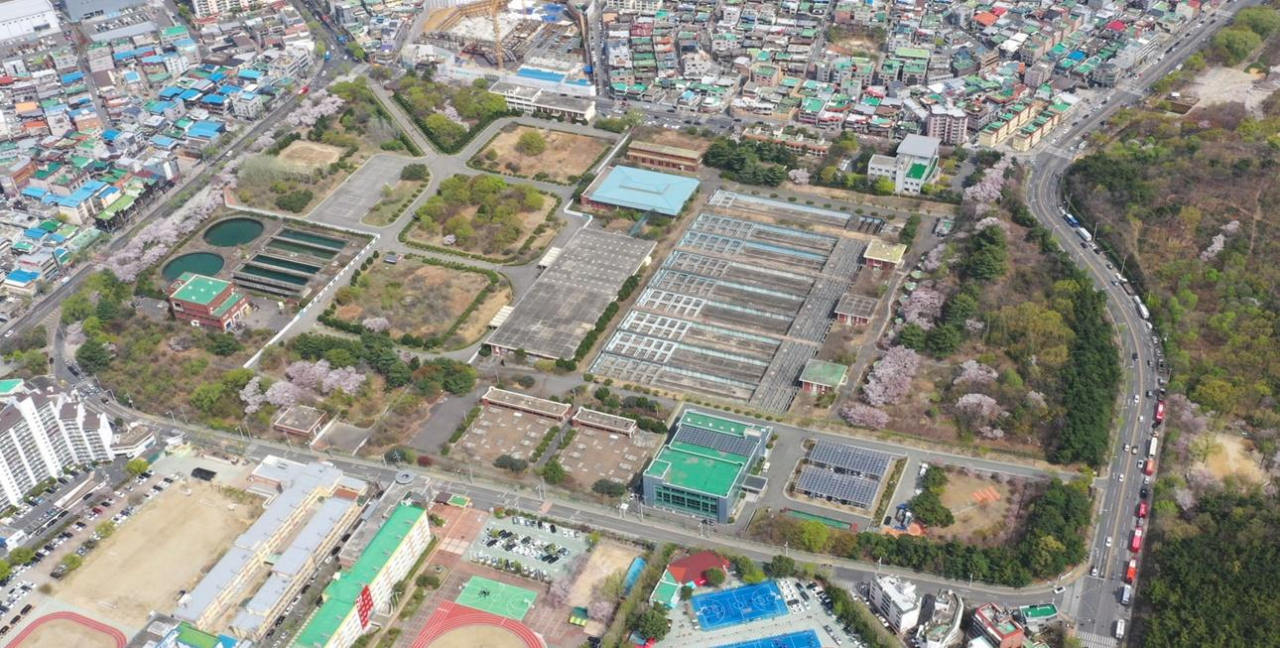 대구시 신청사 건립 예정지인 달서구 옛 두류정수장 일대 전경.[대구시 제공]