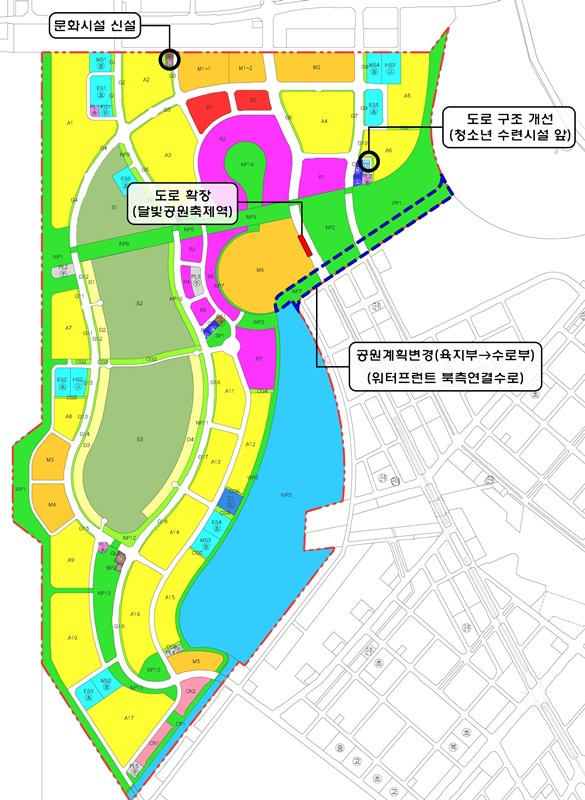 인천 송도랜드마크시티(6·8공구) 개발계획 실시계획 일부 변경 위치도