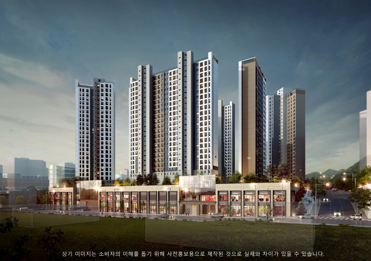 경상남도 김해시 신문동 1188번지 일대에 들어서는 ‘장유자이 더 파크’ 투시도 [GS건설 제공]