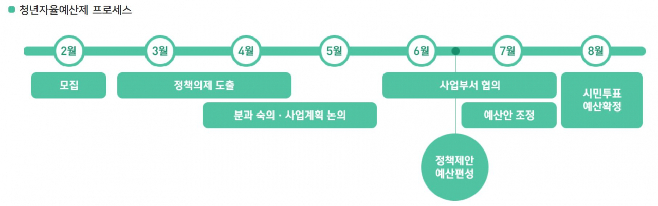 청년자율예산제 프로세스. [서울시 제공]