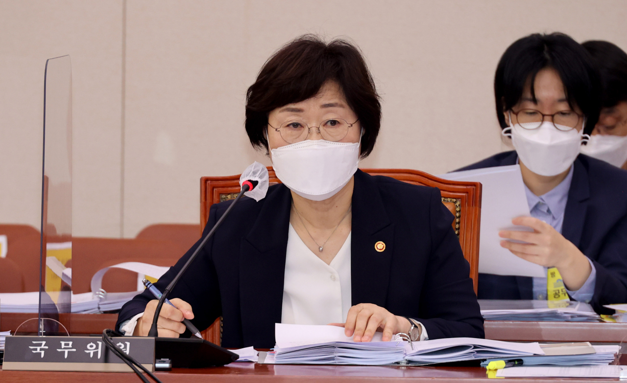 정영애 여성가족부 장관. [연합]