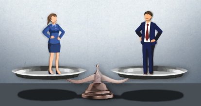 This file image depicts a gender gap in South Korea. (Yonhap)