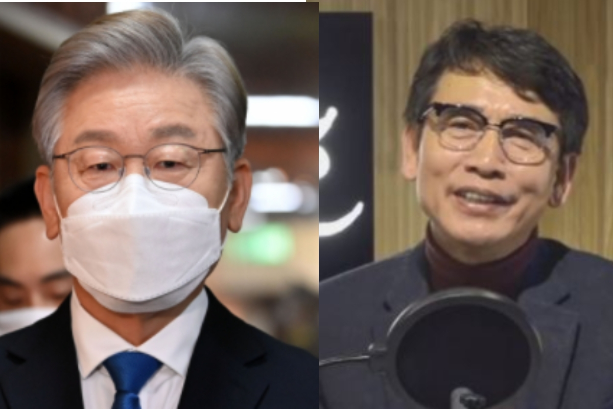 이재명(왼쪽) 더불어민주당 대선 후보, 유시민 전 노무현재단 이사장 [연합]
