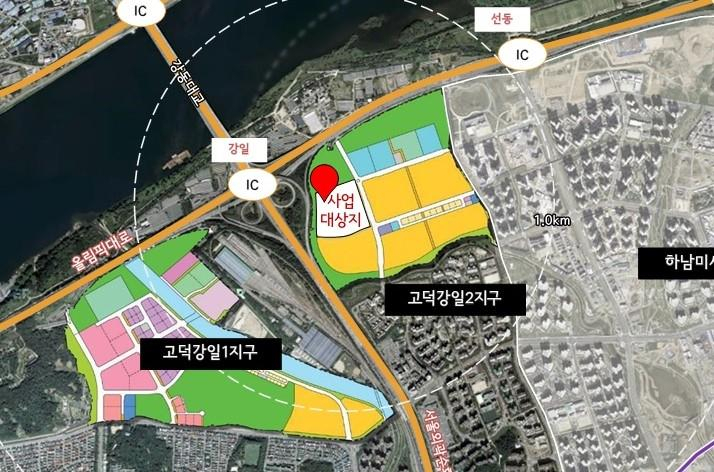 고덕강일 공공주택지구 3단지 위치도.