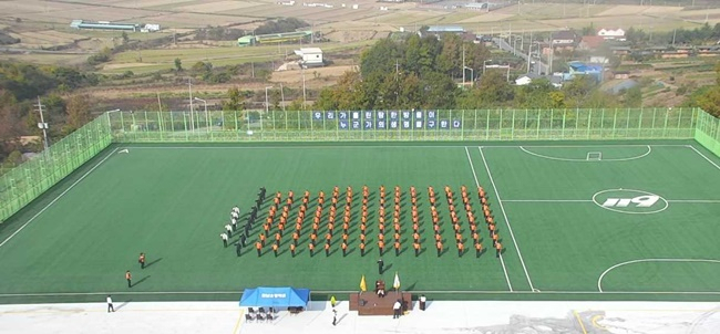 새롭게 단장된 전남소방본부 야외 훈련장.