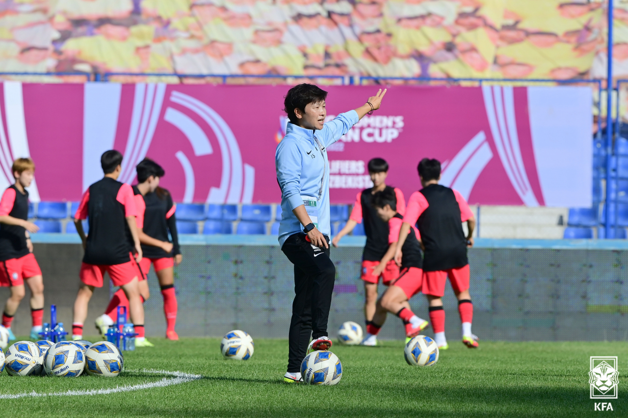 황인선 U-20 여자 축구대표팀 감독. [대한축구협회 제공]