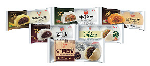 롯데제과의 베이커리 브랜드 기린이 선보인 호빵 6종[롯데제과 제공]