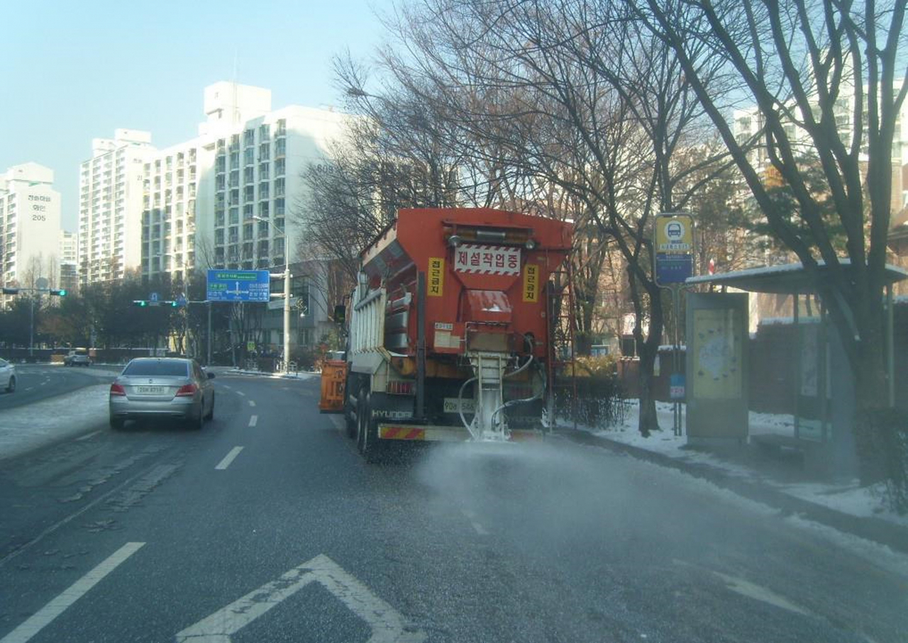 성남시 도로제설작업(자료사진)