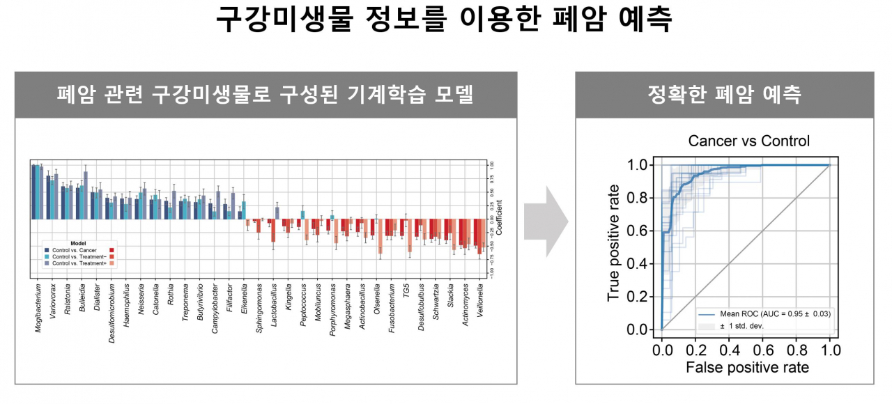 구강미생물 정보를 이용한 폐암 예측 모식도.[한국식품연구원 제공]