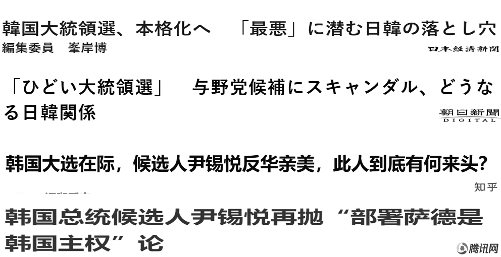 한국대선 동향에 주목하고 있는 일본과 중국의 언론.