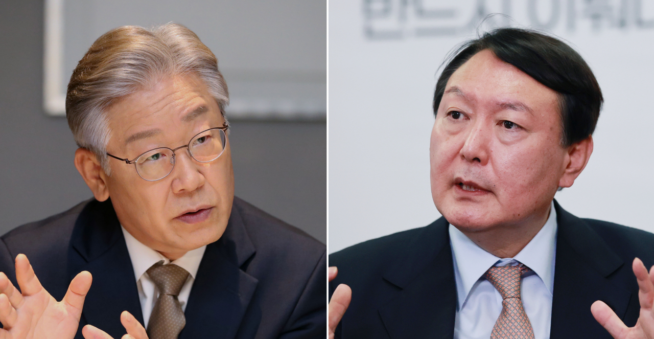 이재명 더불어민주당 대선 후보와 윤석열 국민의힘 대선 후보. [연합]