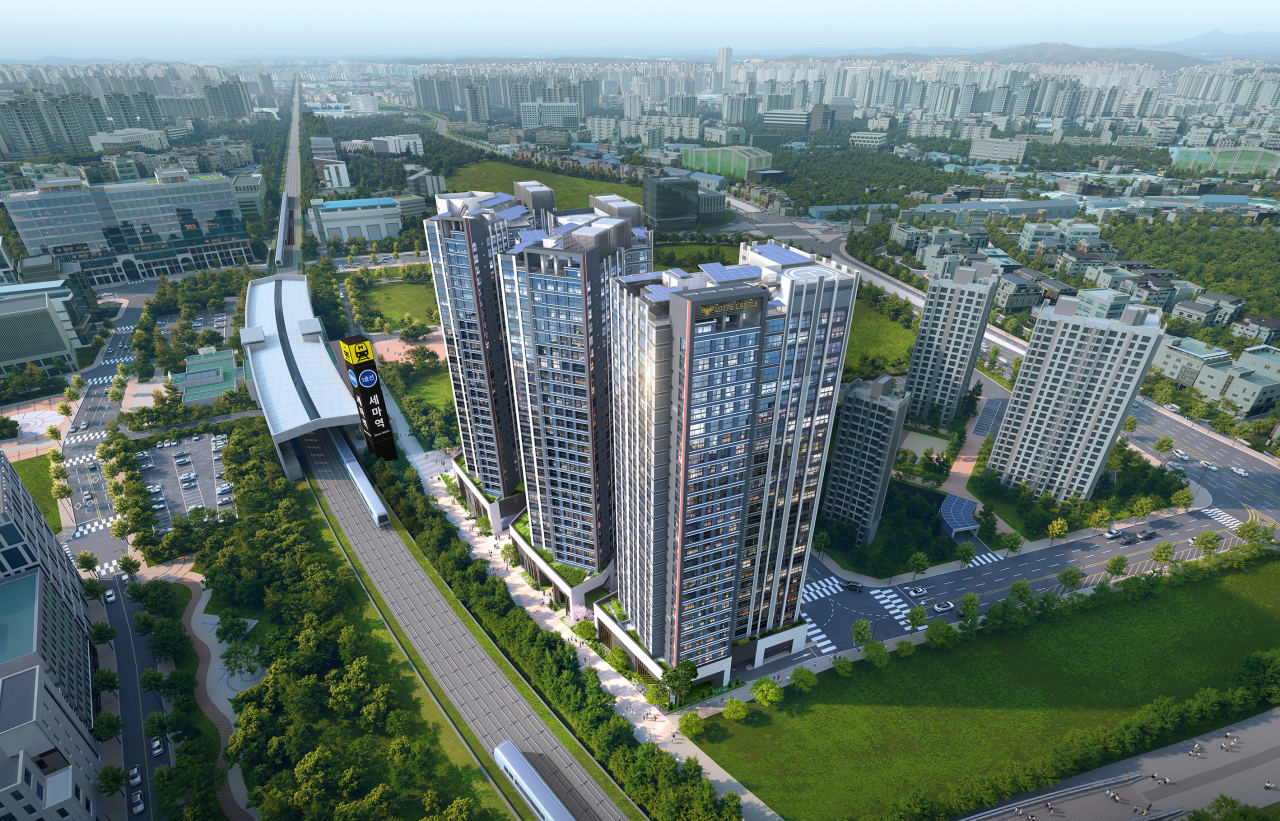 세마역 롯데캐슬 트라움’ 오피스텔 조감도.[롯데건설 제공]