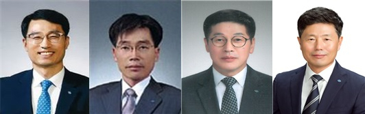사진 왼쪽부터 정철균 신임 개인그룹 부행장, 송재영 신임 기업그룹 부행장, 김성수 신임 여신지원그룹 부행장, 박종훈 IT그룹 부행장.[수협은행 제공]