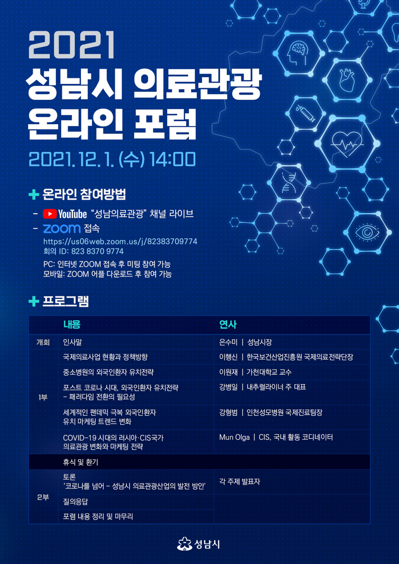 [성남시 의료관광 포스터]
