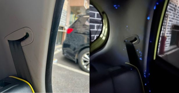 새로 산 중고차량에 혈흔검사를 했더니 차량 내부에 곳곳에 핏자국이 있다.[디시인사이드]