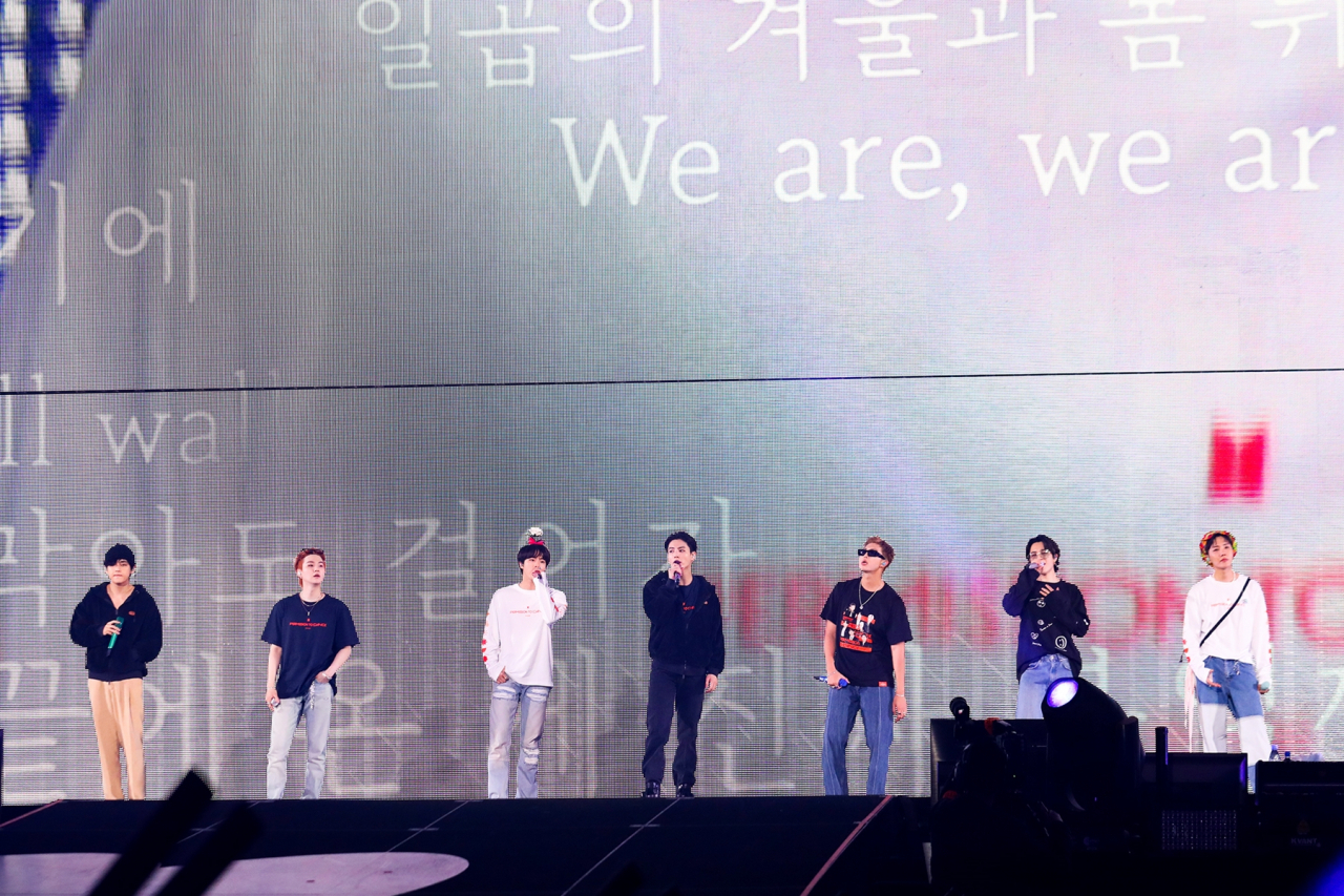 미국 로스앤젤레스 소파이 스타디움에서 진행된 ‘BTS 퍼미션 투 댄스 온 스테이지-LA(BTS PERMISSION TO DANCE ON STAGE - LA)’ 투어 콘서트 [빅히트뮤직 제공]