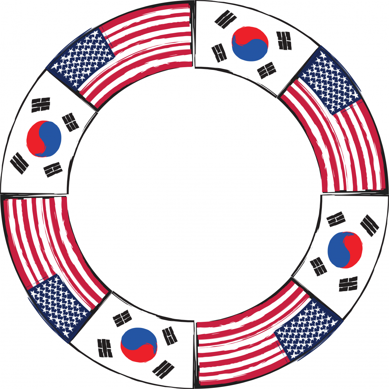 한국-미국 우정 교류 협력 이미지